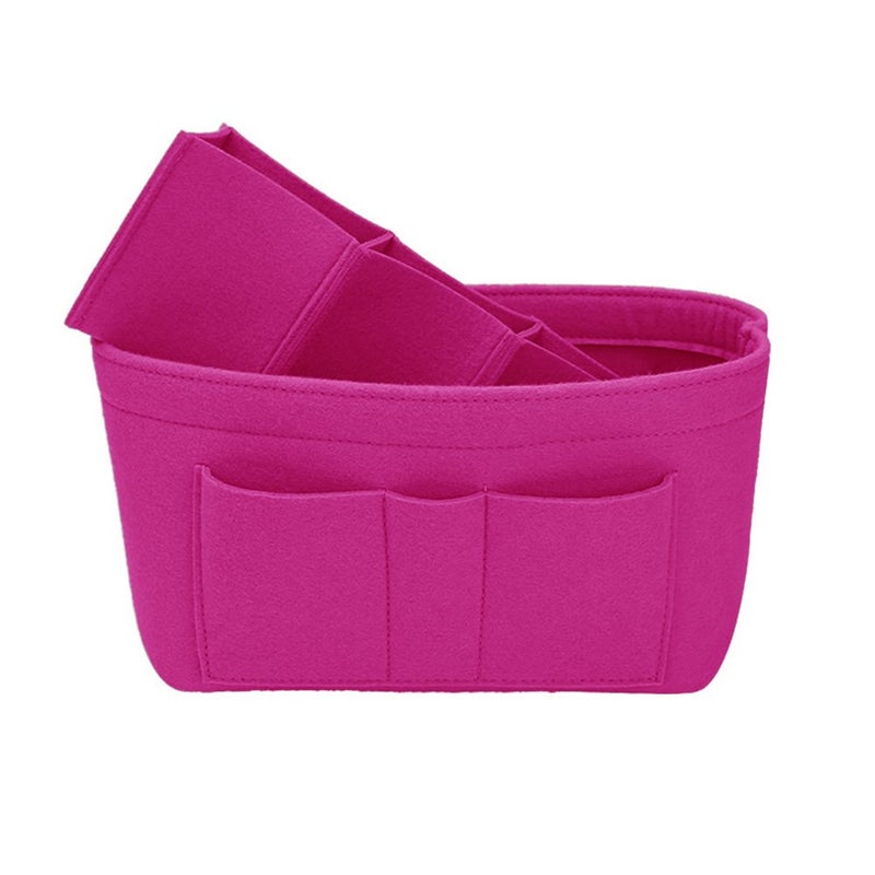 ZTUJO Purse Organizer Insert, Felt Bag Organizer For Handbag Purse Organizer,13 Colors, 6 Size (Small, Rose) - Image 3